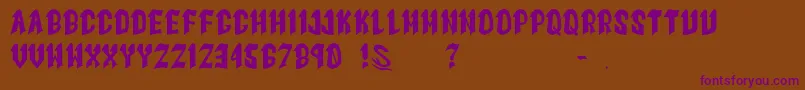 gomarice goth goma Font – Purple Fonts on Brown Background