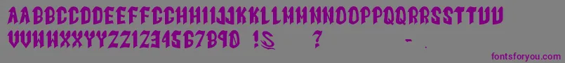 gomarice goth goma Font – Purple Fonts on Gray Background