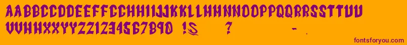 gomarice goth goma Font – Purple Fonts on Orange Background