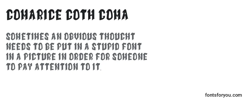 Überblick über die Schriftart Gomarice goth goma
