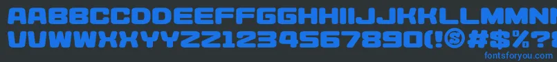 gomarice heysei synthesizer Font – Blue Fonts on Black Background