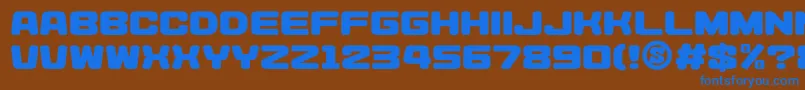 gomarice heysei synthesizer Font – Blue Fonts on Brown Background