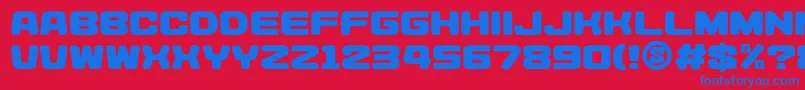 gomarice heysei synthesizer Font – Blue Fonts on Red Background
