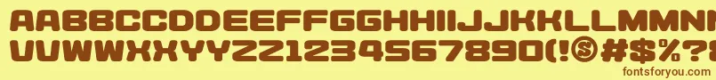 gomarice heysei synthesizer Font – Brown Fonts on Yellow Background