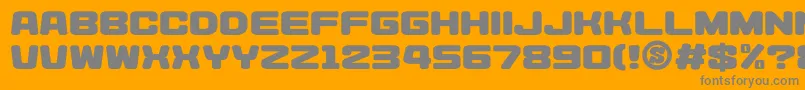 gomarice heysei synthesizer Font – Gray Fonts on Orange Background