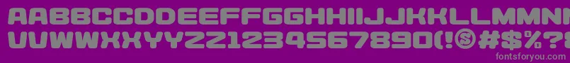 gomarice heysei synthesizer Font – Gray Fonts on Purple Background