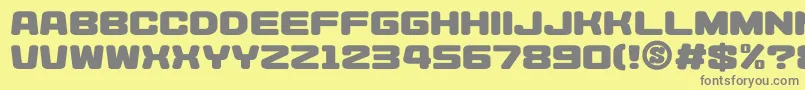 gomarice heysei synthesizer Font – Gray Fonts on Yellow Background