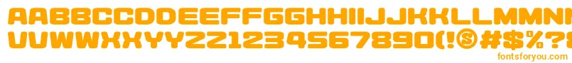 gomarice heysei synthesizer Font – Orange Fonts on White Background