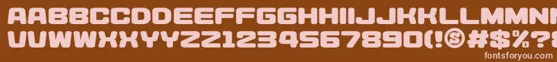 gomarice heysei synthesizer Font – Pink Fonts on Brown Background