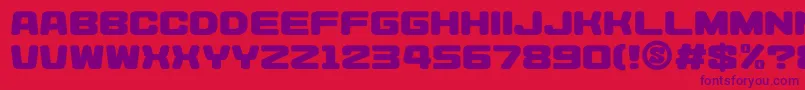 gomarice heysei synthesizer Font – Purple Fonts on Red Background