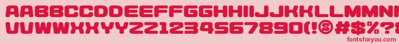 gomarice heysei synthesizer Font – Red Fonts on Pink Background