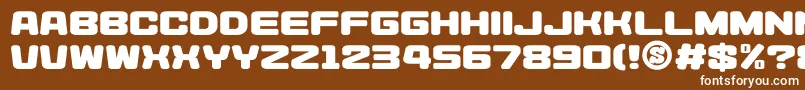 gomarice heysei synthesizer Font – White Fonts on Brown Background