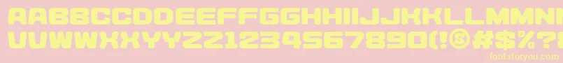 gomarice heysei synthesizer Font – Yellow Fonts on Pink Background