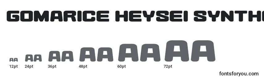 Gomarice heysei synthesizer Font Sizes