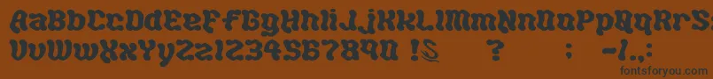 gomarice hot chocolate Font – Black Fonts on Brown Background
