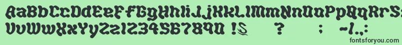 gomarice hot chocolate Font – Black Fonts on Green Background