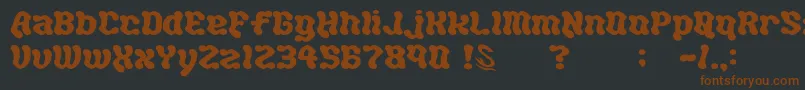 gomarice hot chocolate-Schriftart – Braune Schriften auf schwarzem Hintergrund