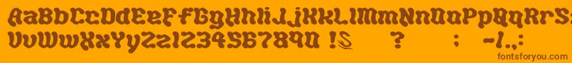 Czcionka gomarice hot chocolate – brązowe czcionki na pomarańczowym tle