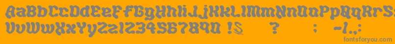 gomarice hot chocolate Font – Gray Fonts on Orange Background