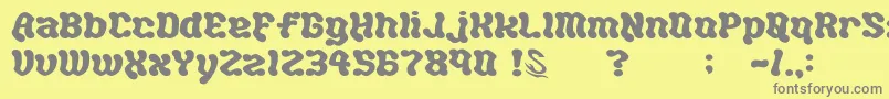 gomarice hot chocolate Font – Gray Fonts on Yellow Background
