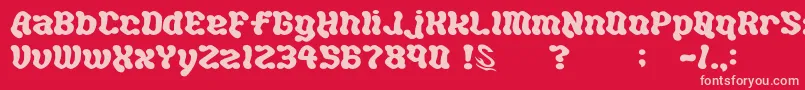 gomarice hot chocolate Font – Pink Fonts on Red Background