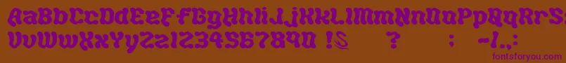 gomarice hot chocolate Font – Purple Fonts on Brown Background