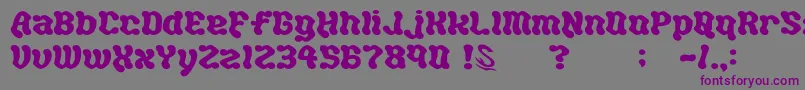 gomarice hot chocolate Font – Purple Fonts on Gray Background