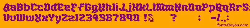 gomarice hot chocolate Font – Purple Fonts on Orange Background