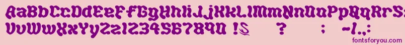 gomarice hot chocolate-Schriftart – Violette Schriften auf rosa Hintergrund