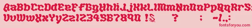 gomarice hot chocolate Font – Red Fonts on Pink Background