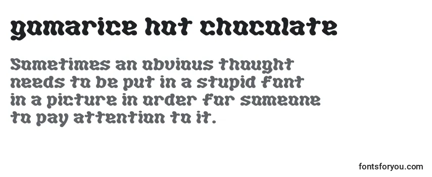 Review of the Gomarice hot chocolate Font