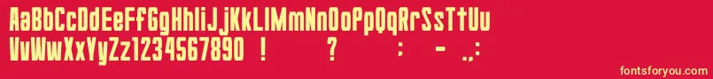 gomarice hyouzi display2 Font – Yellow Fonts on Red Background
