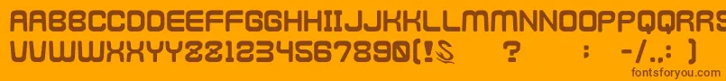 gomarice kamone 4 Font – Brown Fonts on Orange Background