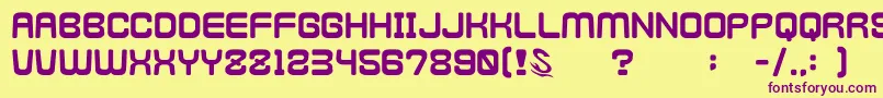 gomarice kamone 4 Font – Purple Fonts on Yellow Background