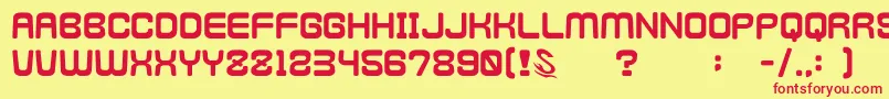 gomarice kamone 4 Font – Red Fonts on Yellow Background