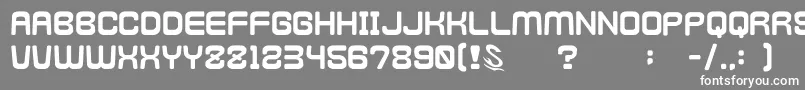 フォントgomarice kamone 4 – 灰色の背景に白い文字