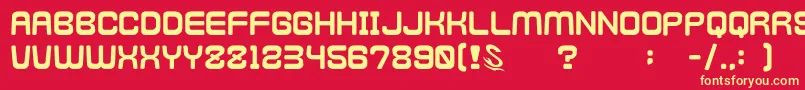 gomarice kamone 4 Font – Yellow Fonts on Red Background