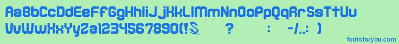 Weitere Informationen zur gomarice kamone 6-Schriftart gomarice kamone 6-Schriftart – Blaue Schriften auf grünem Hintergrund