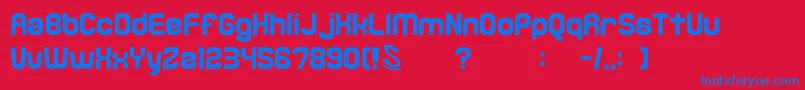 Weitere Informationen zur gomarice kamone 6-Schriftart gomarice kamone 6-Schriftart – Blaue Schriften auf rotem Hintergrund