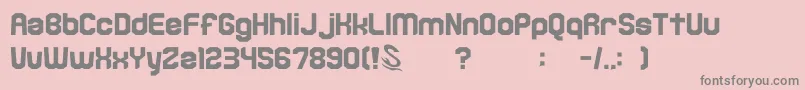 フォントgomarice kamone 6 – ピンクの背景に灰色の文字