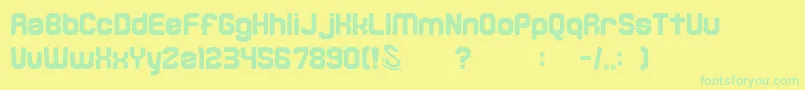 Weitere Informationen zur gomarice kamone 6-Schriftart gomarice kamone 6-Schriftart – Grüne Schriften auf gelbem Hintergrund