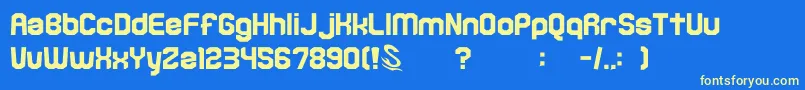 gomarice kamone 6 Font – Yellow Fonts on Blue Background