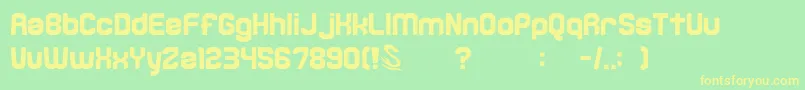 gomarice kamone 6 Font – Yellow Fonts on Green Background