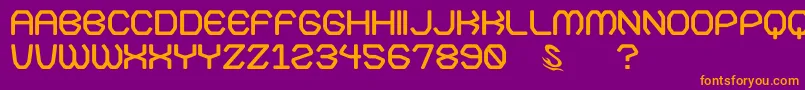 gomarice kamone 7 Font – Orange Fonts on Purple Background