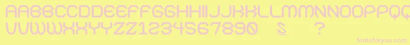 gomarice kamone 7 Font – Pink Fonts on Yellow Background