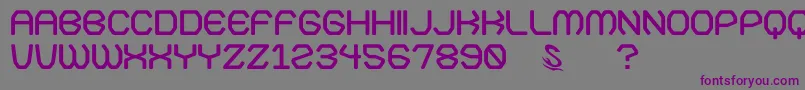 gomarice kamone 7 Font – Purple Fonts on Gray Background