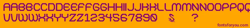gomarice kamone 7 Font – Purple Fonts on Orange Background