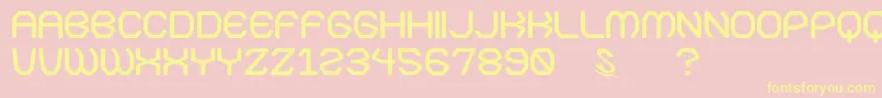 gomarice kamone 7 Font – Yellow Fonts on Pink Background