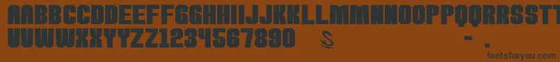 gomarice kamone 8 Font – Black Fonts on Brown Background