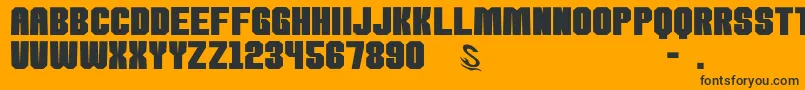 gomarice kamone 8 Font – Black Fonts on Orange Background